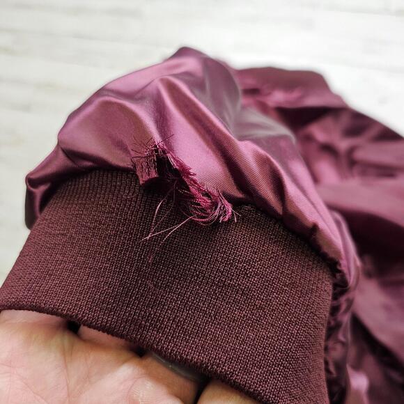 Vintage WESTARK Satin Bomber Jacket Lined American Legion Post Cambridge City LG - Picture 8 of 10